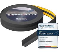 HOLZBRINK Plinthe souple autoadhésive 18x18mm, 100 m (4x25m) | Plinthe PVC pour jonction plan de travail, bande joint salle de bain | Lame PVC adhesive | Couleur: Gris Foncé