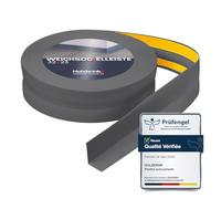 HOLZBRINK Plinthe souple autoadhésive 32x23mm, 15 m | Plinthe PVC pour finition plan de travail, meubles cuisine | Lame PVC adhesive | Couleur : gris foncé