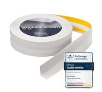 HOLZBRINK Plinthe souple autoadhésive 32x23mm, 15 m | Plinthe PVC pour finition plan de travail, meubles cuisine | Lame PVC adhesive | Couleur : bouleau