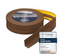 HOLZBRINK Plinthe souple autoadhésive 32x23mm, 15 m | Plinthe PVC pour finition plan de travail, meubles cuisine | Lame PVC adhesive | Couleur : chêne clair
