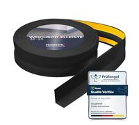 HOLZBRINK Plinthe souple autoadhésive 32x23mm, 5 m | Plinthe PVC pour finition plan de travail, meubles cuisine | Lame PVC adhesive | Couleur : noir