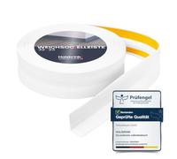 HOLZBRINK Plinthe souple autoadhésive 32x23mm, 5 m | Plinthe PVC pour finition plan de travail, meubles cuisine | Lame PVC adhesive | Couleur : blanc