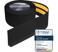 HOLZBRINK Plinthe souple autoadhésive PVC 100x25mm, 100 m (4x25m) | Plinthe pour protéger mur cuisine, garage, couloir | Cornière PVC | Couleur: Noir