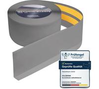 HOLZBRINK Plinthe souple autoadhésive PVC 100x25mm, 100 m (4x25m) | Plinthe pour protéger mur cuisine, garage, couloir | Cornière PVC | Couleur: Grau