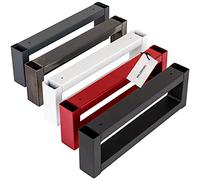 HOLZBRINK Support mural pour plan suspendu, équerre pour plan vasque, support de fixation pour salle de bain, porte-serviette murale 450x150 mm (larg. x haut.), noir, 2 pcs, HLA-450-9005