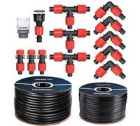 HOLZBRINK Système d’irrigation goutte-à-goutte, kit d’arrosage pour les thuyas : Tuyau d’arrosage 5 m ADVANCED 16 mm, 100 m Tube LDPE 16 mm, HTB-13-5A-100