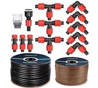 HOLZBRINK Système d’Irrigation Goutte-à-Goutte, kit d’arrosage pour Les thuyas : Tuyau d’arrosage 5 m Profi 16 mm, 50 m Tube LDPE 16 mm, HTB-12-5P-50