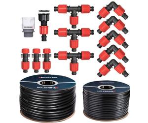 HOLZBRINK Système d’irrigation goutte-à-goutte, kit d’arrosage pour les thuyas : Tuyau d’arrosage 50 m ADVANCED 16 mm, 50 m Tube LDPE 16 mm, HTB-13-50A-50