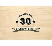 Holzgrusskarten Carte d'anniversaire originale pour 30e anniversaire - 100% faite à la main en Autriche - En bois de chêne - Carte de vœux - Carte postale