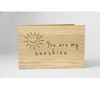 Holzgrusskarten Original Herzlichen Glückwunsch zum Geburtstag - 100% handmade in Autrich, aus Eichenholz hergestellt in Eichenholz Carte cadeau, carte d'anniversaire, carte de vœux, carte postale