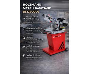 HOLZMANN BS128COOL_400V Scie à ruban sur socle avec refroidissement 400 V