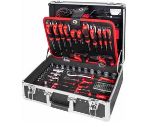 Holzmann Coffre a outils avec un jeu d’outils de 119 pieces WZK119ECO