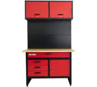 Holzmann Etabli avec armoire murale et panneau pour crochets (300kg/1200x600mm) WHL1200