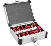 Holzmann Jeu de 12 fraises a défoncer dans un coffret en aluminium OFS12