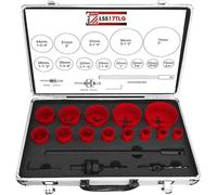 Holzmann Kit de perçage de trous profonds LSS17TLG - Connecteur hexagonal - Ø 19-76 mm - Avec rallonge