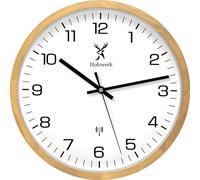 Holzwerk ARNSBURG (FUNK) Horloge murale moderne en bois de 30 cm avec chiffres, beige blanc