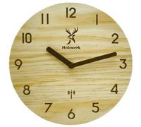 Holzwerk WEILBURG (FUNK) Horloge murale moderne design Loft Funk en bois, beige