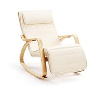 Hom&Com Rocking-Chair Ergonomique Adultes Beige
