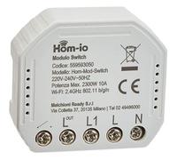 Hom-io | Module Switch Encastrable 10A, 1 Canal WiFi, Commandable via Application ou Interrupteur, Contrôle à Distance de l'Éclairage et des Appareils Électriques, Compatible Alexa et Google Home
