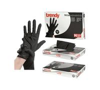 HOMA Lot de 100 gants jetables en TPE sans latex sans poudre, noirs, taille M