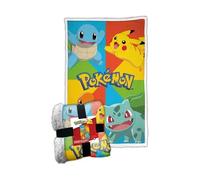 Homadict Plaid Sherpa 100x150 Cm Pokemon Starter Primary