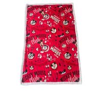 Homadict Plaid Sherpa Disney - 100x150cm - Couverture Polaire Douce & Chaude - Mickey Club - Qualité Elevée & Confortable - Licence Officielle