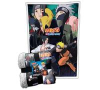 Homadict Plaid Sherpa Naruto - 100x150cm - Couverture Polaire Douce & Chaude - Naruto vs Sasuke - Qualité Elevée & Confortable - Licence Officielle