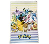 Homadict Plaid Sherpa Pokémon - 100x150cm - Couverture Polaire Douce & Chaude - Evolution - Qualité Elevée & Confortable - Licence Officielle