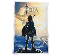 Homadict Plaid Sherpa Zelda- 100x150cm - Couverture Polaire Douce & Chaude - Link - Qualité Elevée & Confortable - Licence Officielle