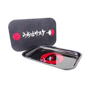 Homadict Plateau multiusage Naruto avec Couvercle Magnétique - pour Rangement, Décoration, Service - 29 x 19 centimètre - Licence Officielle Naruto