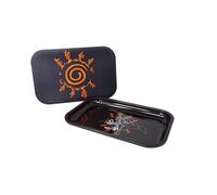Homadict Plateau multiusage Naruto Seal avec Couvercle Magnétique - pour Rangement, Décoration, Service - 29 x 19 centimètre - Licence Officielle Naruto