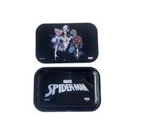 Homadict Plateau multiusage Spiderman avec Couvercle Magnétique - pour Rangement, Décoration, Service - 29 x 19 centimètre - Licence Officielle Marvel