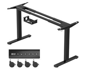 Homall Cadre de Bureau Assis Debout réglable électrique à 2 Moteurs, piètement de Table Qui Monte et Qui descend. Panneau de Contrôle à Fonctions Mémoires, capacité de Charge de 120 kg (Noir)