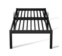 HOMAVO Cadre de lit métal 90x200 cm - Noir