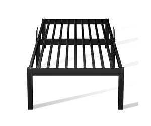 HOMAVO Cadre de lit métal 90x200 cm - Noir
