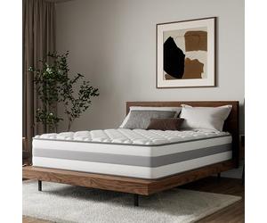 HOMAVO Matelas 140x200x25 cm Hybride à Ressorts Ensachés et Mémoire de Forme, 7 Zones Ergonomiques, Confort Mi-Ferme H3/H4, Respirant, Réversible, Soutien du Corps, Sommeil Réparateur