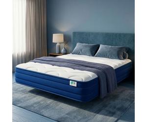 HOMAVO Matelas 150x190 cm, Mémoire de Forme + Mousse Hybride, Ép 22 cm, Ressorts Ensachés, Confort Optimal, Ferme, 7 Zones, OEKO-TEX