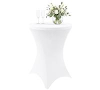 Homaxy Housse stretch pour table de bistrot Ø 70-110 cm, renfort au niveau des pieds, lavable en machine à 40 °C, disponible en plusieurs couleurs, nappe extensible, pour mariage, fête d'anniversaire