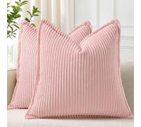 Homaxy Lot de 20 housses de coussin en velours côtelé