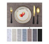 Homaxy Lot de 6 sets de table résistants à la chaleur, antidérapants, lavables, imperméables, en cuir PVC, pour maison, restaurant, hôtel, 43 x 30 cm, café