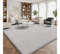 Homaxy Tapis de salon moderne, rond, douillet, moelleux, doux, lavable, dessous antidérapant, à poils courts, extra large, pour couloir, chambre d'enfant, chambre à coucher - Gris - 200 x 280 cm