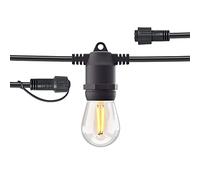 Hombli Extension pour Guirlande Lumineuse Extérieure, Câble de 5m | 10 Ampoules Lumière Blanche Chaude pour Jardin, Terrasse, Balcon | Luminosité Réglable | Commande Vocale | Étanche IP65