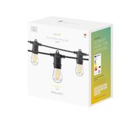 Hombli Guirlande Lumineuse Extérieure Intelligente avec 10 Ampoules | Lumière Blanche Chaude Réglable pour Jardin, Terrasse, Balcon | Luminosité Ajustable, 2700K | Commande Vocale | Étanche IP65