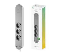 Hombli Prise Smart Socket – 3 prises, USB + USB‑C, moniteur d'énergie, anti-surtensions