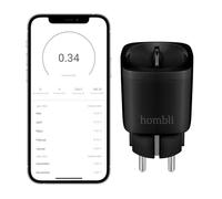 Hombli Smart Socket EU - Prise Wi-Fi Intelligente avec Surveillance de l'Énergie | Commande Vocale Compatible avec Alexa/Google, Télécommande via App | Planification de Minuterie, Installation Facile