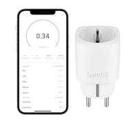 Hombli Smart Socket EU - Prise Wi-Fi Intelligente avec Surveillance de l'Énergie | Commande Vocale Compatible avec Alexa/Google, Télécommande via App | Planification de Minuterie, Installation Facile