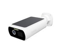 Hombli Solar Cam 2K - Caméra de Sécurité Écologique Rechargeable à Énergie Solaire avec Support Flexible, Alarme & Projecteur - Vision Nocturne Infrarouge & en Couleur, Détection de Mouvement, IP66