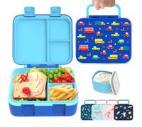 hombrima Boîte à déjeuner pour enfants, boîtes Bento conteneur de stockage alimentaire avec plusieurs compartiments pour garçons, filles, enfants, adultes, travail, rentrée scolaire