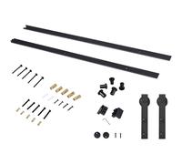 HOMCOM 200 CM Rail porte coulissante quincaillerie de porte coulissante en acier au carbone capacité de charge 90 kg - noir