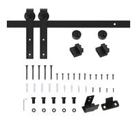 HOMCOM 200 CM Rail porte coulissante quincaillerie de rail pour porte de grange simple en acier acier au carbone